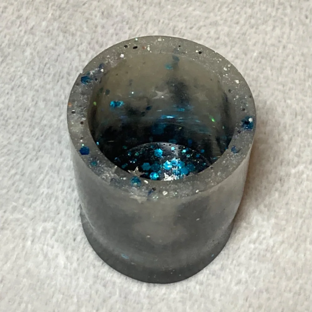 Small Resin Jar/ Pencil, Makeup Brush Holder